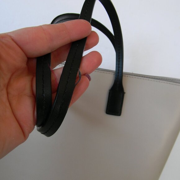 Kate Spade Sawyer Street LARGE COLORBLOCK CREAM/BLACK LEATHER TOTE - Picture 6 of 9